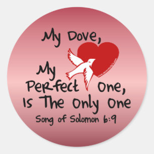 Pegatina Redonda Canción de Salomón 6:9