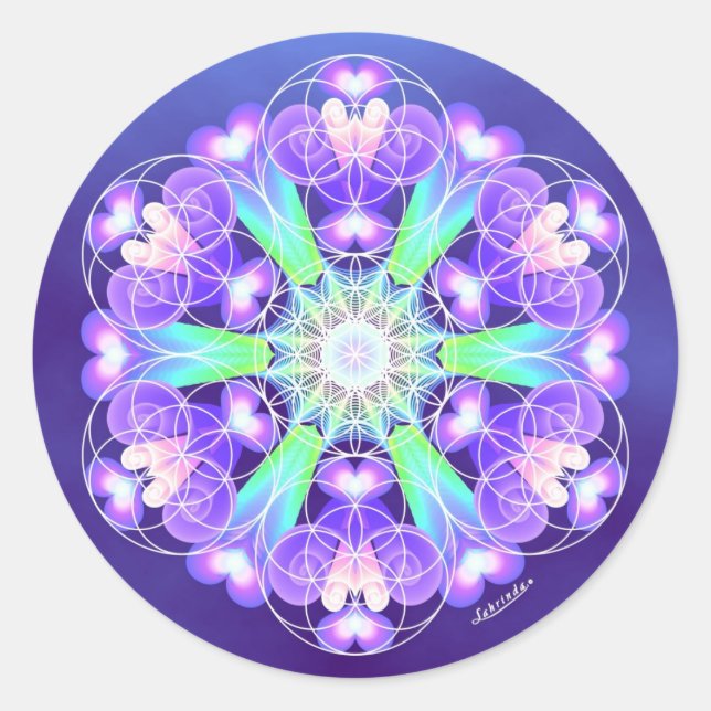 Pegatina Redonda Canción Heart (Anverso)