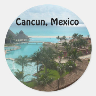 Pegatina Redonda Cancún México