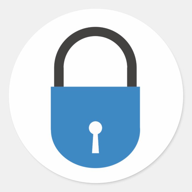Pegatina Redonda 🔒 - candado (Anverso)
