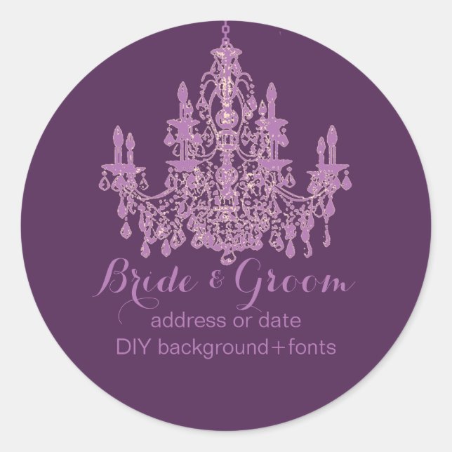 Pegatina Redonda Candelabro de orquídeas radiante de PixDezines (Anverso)