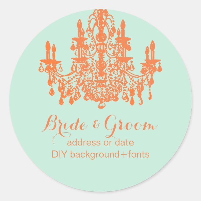 Pegatina Redonda Candelaria naranja PixDezines celosia (Anverso)