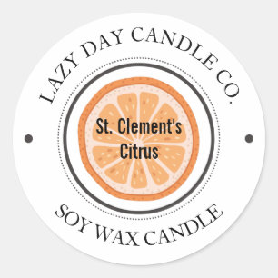 Pegatina Redonda Candle Company Citrus St. Clements Naranja Lemon