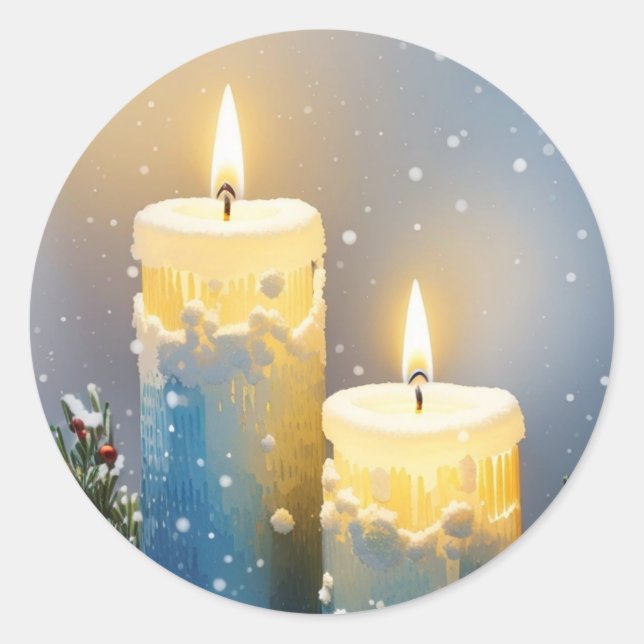 Pegatina Redonda Candles Delight (Anverso)