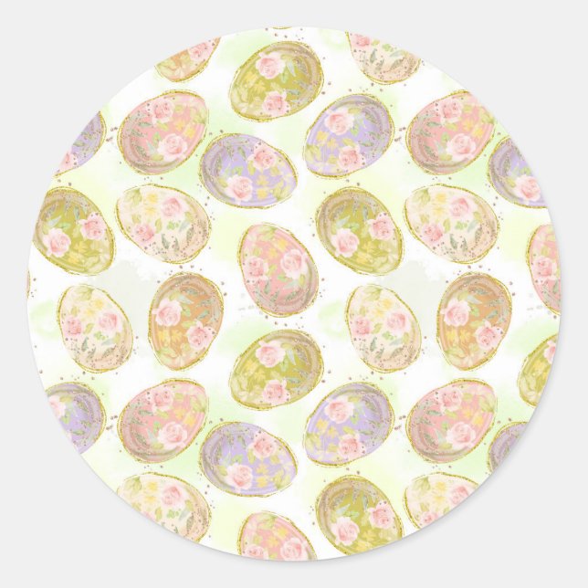 Pegatina Redonda Candy Bulk de Pascua (Anverso)