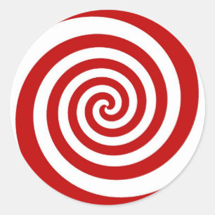 Pegatina Redonda Candy Cane