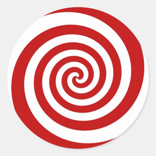 Pegatina Redonda Candy Cane (Anverso)