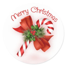 Candy Cane Christmas Stickers