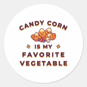 Pegatina Redonda Candy Corn Halloween