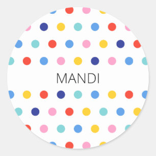 Pegatina Redonda Candy Dot Delight