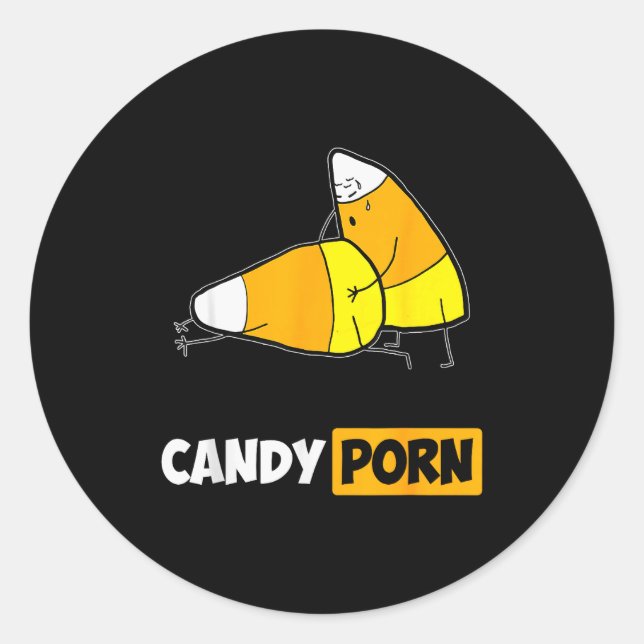 Pegatina Redonda Candy Funny Halloween Men Gift  (Anverso)