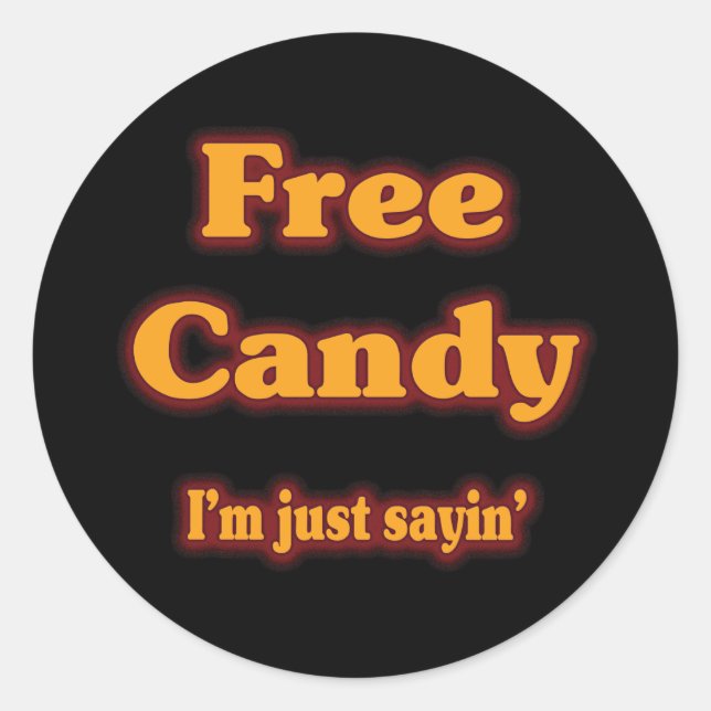 Pegatina Redonda Candy gratis (Anverso)