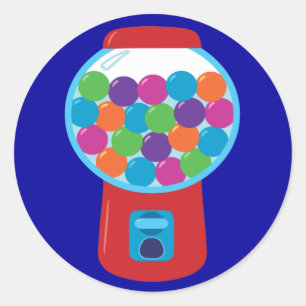 Pegatina Redonda Candy Gumball Machine