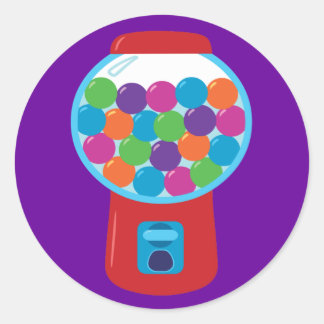 Pegatina Redonda Candy Gumball Machine