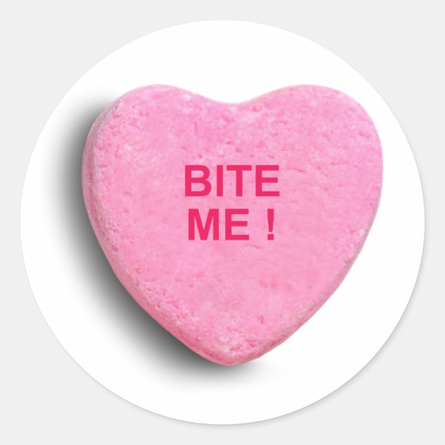 PEGATINA REDONDA CANDY HEART (Anverso)