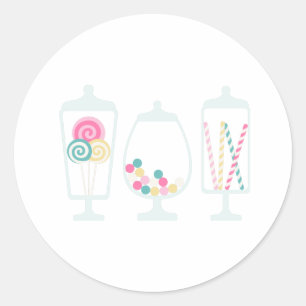 Pegatina Redonda Candy Jars