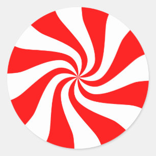 Pegatina Redonda Candy, Rápido Espiral