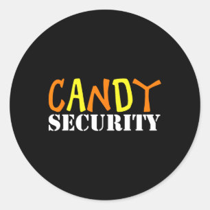 Pegatina Redonda Candy Security Fácil Disfraz De Halloween Para Laz