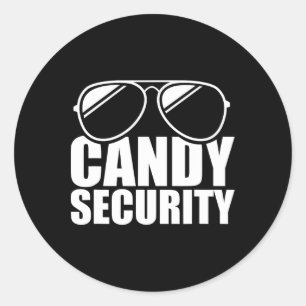 Pegatina Redonda Candy Security Graciosa Fácil disfraz de Halloween
