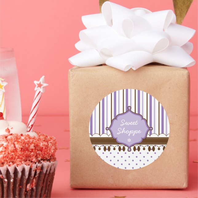 Pegatina Redonda Candy Shop Lavender (Fiesta)