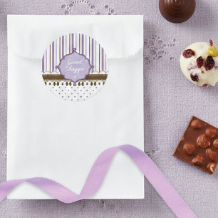 Pegatina Redonda Candy Shop Lavender