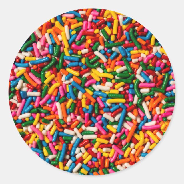 Pegatina Redonda Candy Sprinkles (Anverso)