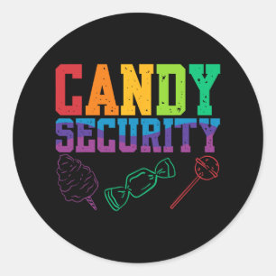 Pegatina Redonda Candyland Seguridad Candyland Halloween Disfraces 