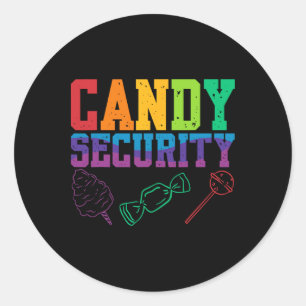 Pegatina Redonda Candyland Seguridad Candyland Halloween Disfraces 