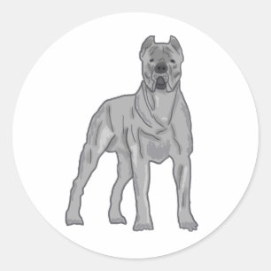 Pegatina Redonda Cane Corso