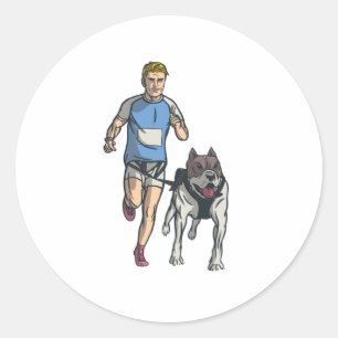 Pegatina Redonda Canicross