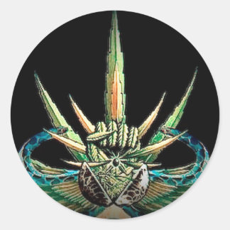 PEGATINA REDONDA CANNABIS PARA LA SALUD
