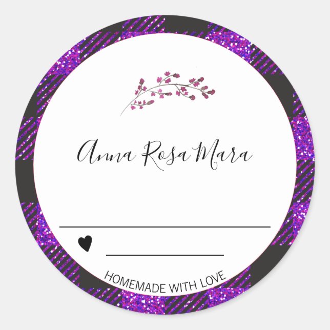 Pegatina Redonda ** Canning Jelly Buffalo Gingham Heart . AP30 (Anverso)