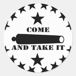 Pegatina Redonda Cannon Come And Take It 2a Enmienda