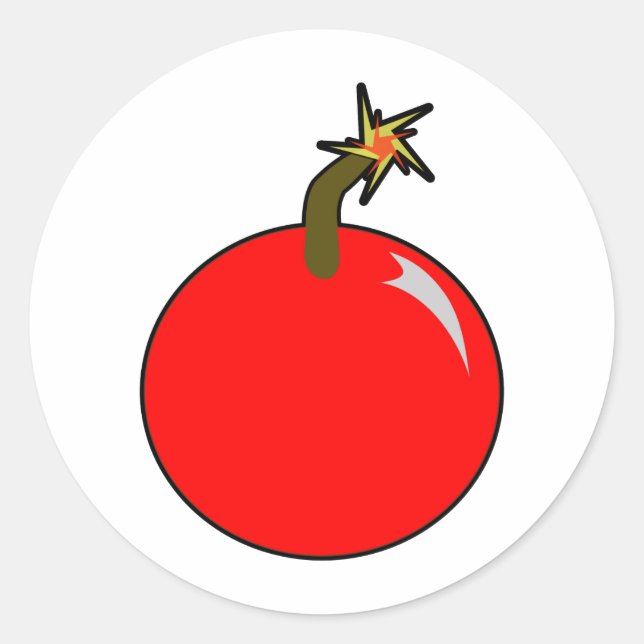 Pegatina Redonda Canonball Round Shot Bomb Ball Pirata (Anverso)