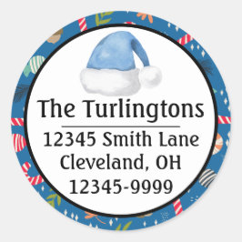 Pegatina Redonda Cañones de canto y Navidades envueltos dulce