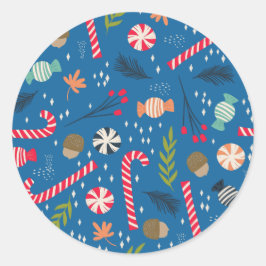 Pegatina Redonda Cañones de canto y Navidades envueltos dulce