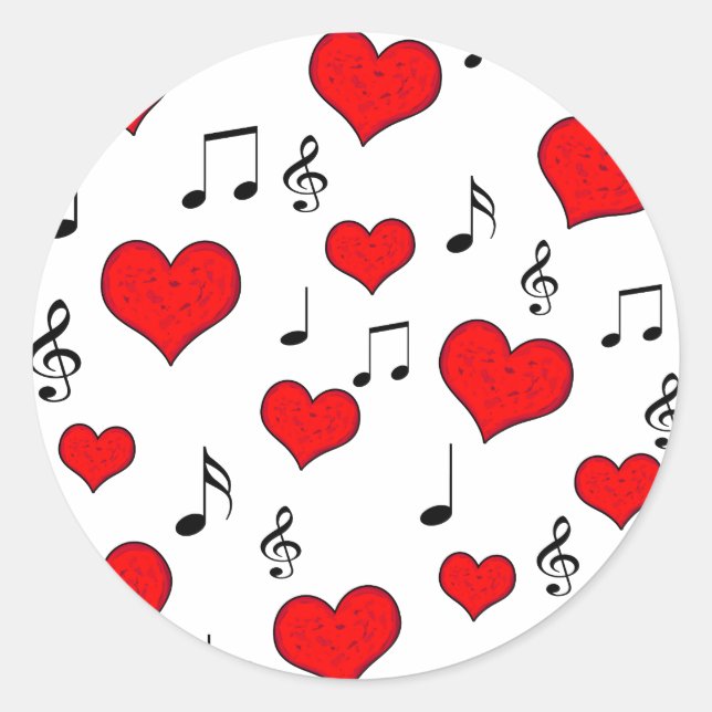 Pegatina Redonda Canto de amor (Anverso)