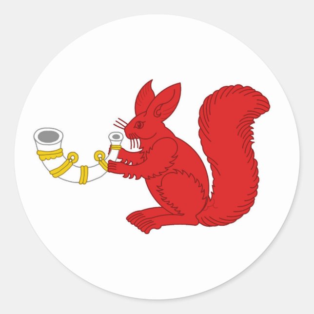 Pegatina Redonda Cantón de Akornebir (Anverso)