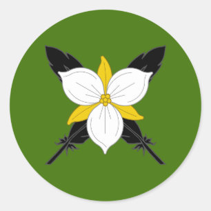 Pegatina Redonda Cantón de Crows Gate Populace Badge