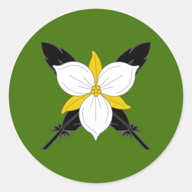 Pegatina Redonda Cantón de Crows Gate Populace Badge (Anverso)