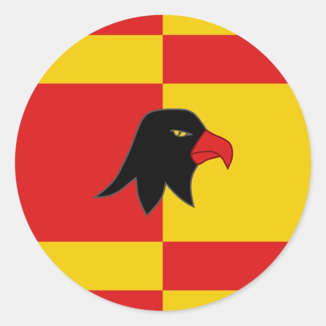Pegatina Redonda Cantón de Falconcreto (Anverso)