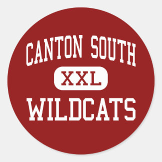Pegatina Redonda Canton South - Wildcats - High - Canton Ohio