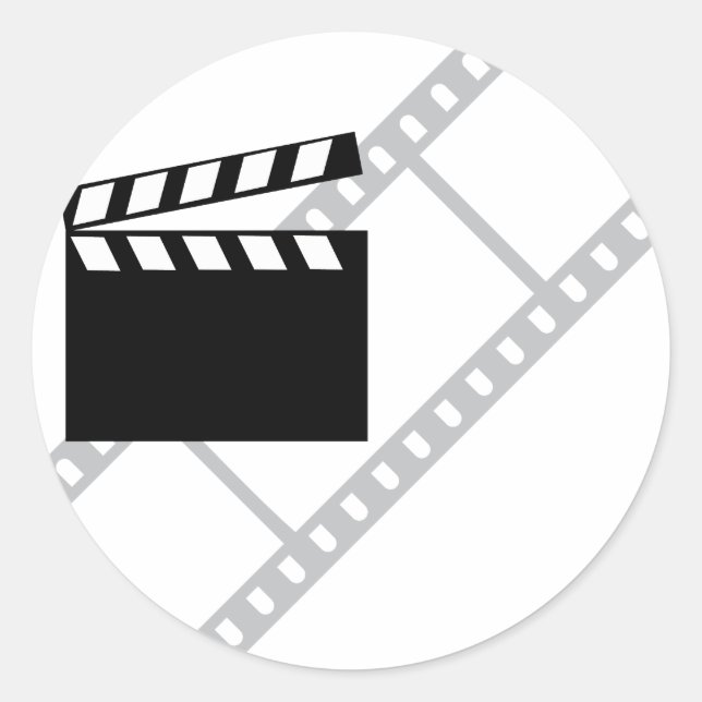Pegatina Redonda capa de película de hollywood (Anverso)