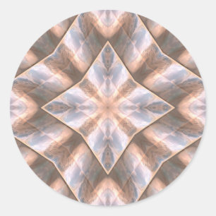 Pegatina Redonda Capas del Seashell