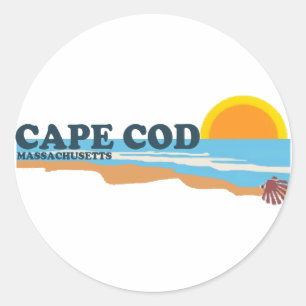 Pegatina Redonda Cape Cod.