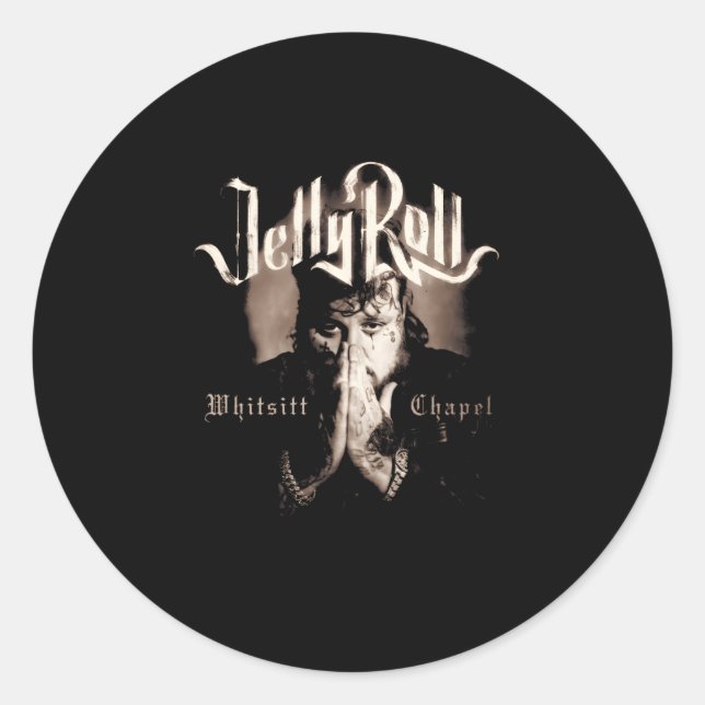 Pegatina Redonda Capilla de Jelly Roll Whitsitt (Anverso)