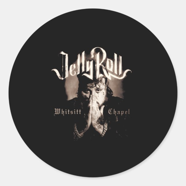 Pegatina Redonda Capilla de Jelly Roll Whitsitt (Anverso)