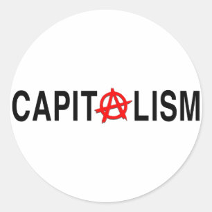 Pegatina Redonda Capitalismo de Anarcho
