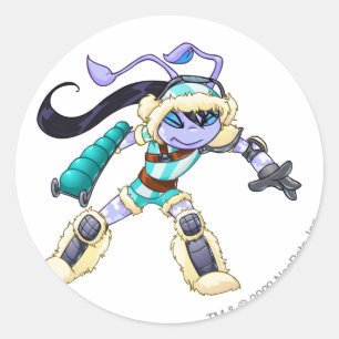 Pegatina Redonda Capitán 2 del equipo de Mountatin del terror