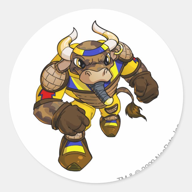 Pegatina Redonda Capitán 2 del equipo del desierto perdido (Anverso)